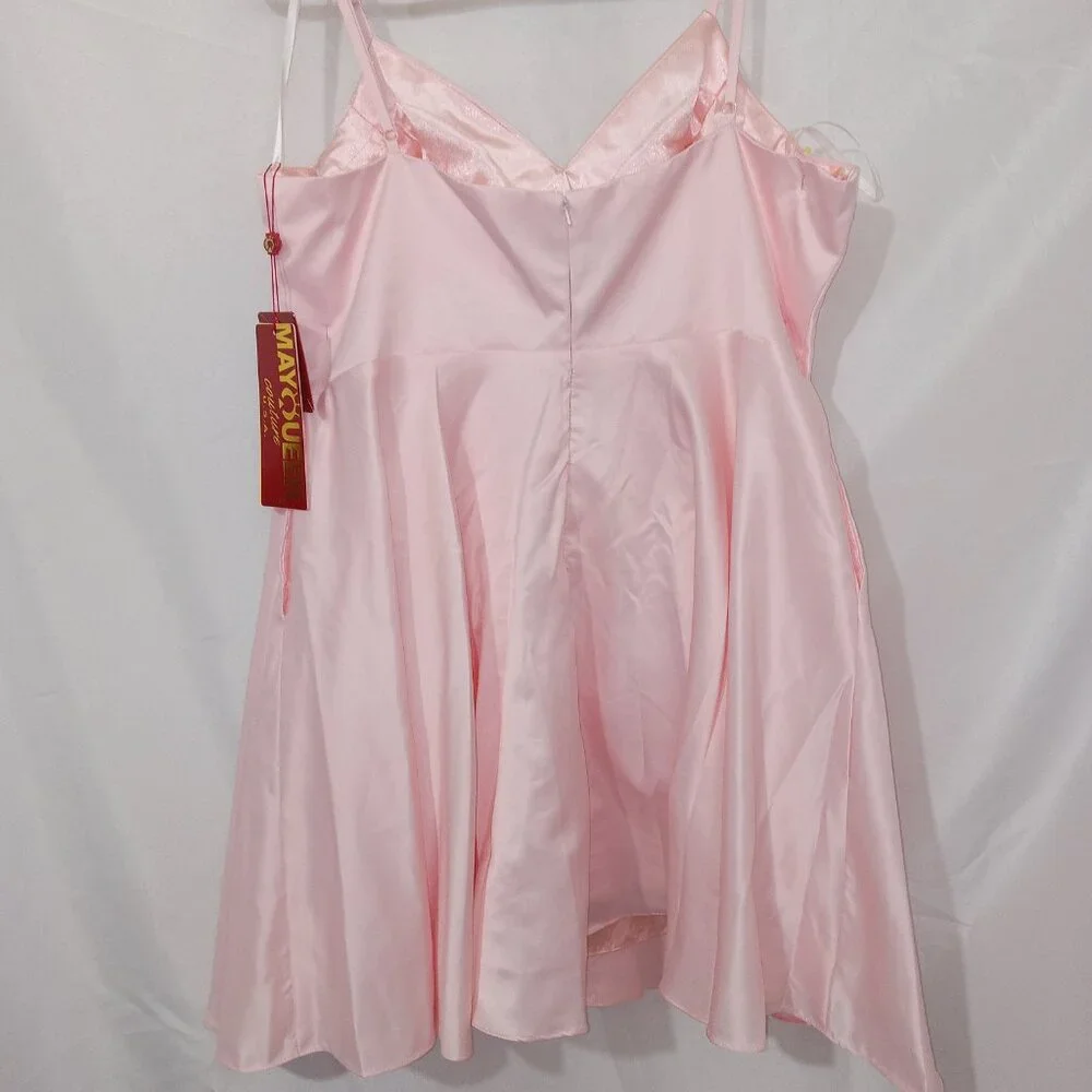 May Queen Couture V Neck Sleeveless Fit and Flare Short Dress Sz 18 NEW - Picture 8 of 16